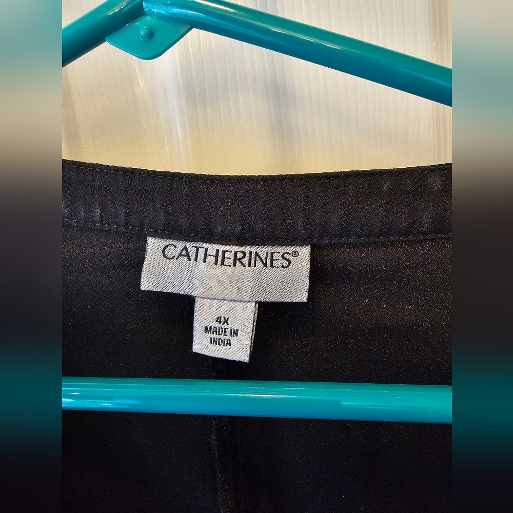 Catherines Charcoal Button-Down Shirt - Picture 2 of 5